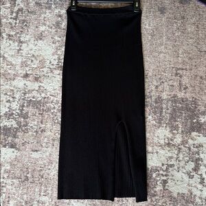 Sals Fifth Avenue Elegant Black Rib Knit Women's Skirt